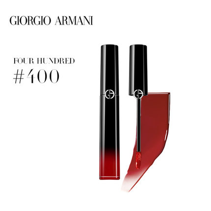 Armani阿玛尼 漆光迷情黑管液体唇膏/唇蜜/唇釉 6ml 400#阿玛尼红